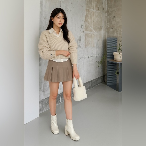 Guess BYRA Women’s Platform Block Heel Ankle Boots Ivory Patent, Size 9M NIB - Picture 3 of 11